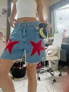 Ropa Upcycling, Star Shorts, Diy Vetement, Diy Clothes Design, Looks Street Style, Diy Sewing Clothes, Mode Inspo, Mode Vintage, Mode Inspiration