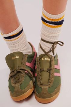 Gola Tornado Sneakers | Free People Colorful Sneakers Outfit, Gola Shoes, Sneakers Outfit Summer, Colorful Sneakers, Unique Sneakers, Clothing Pieces, Pink Fits, Shoe Inspo, Everyday Shoes