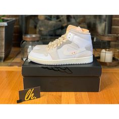 Thank You For Considering Our Store! We Appreciate Your Business And Support! Air Jordan 1 Mid Se “Craft Inside Out White Grey" Basketball Shoes Men’s Size 10 Women’s Size 11.5 Brand New With Box Guaranteed 100% Authentic! Dm9652-100 Reach Out Before Submitting An Offer Since We Have This Item Listed Elsewhere & Want To Make Sure We Don’t Oversell! We Consider All Reasonable Offers! With That Said, We Invite You To “Watch" Our Items To Receive Special Offers Sent Directly To You! Thank You For V White Leather Basketball Shoes With Translucent Outsole, Modern Custom Cream Sneakers With Round Toe, Modern Cream Custom Sneakers With Round Toe, White Leather Jordan Shoes With Translucent Outsole, Air Jordan 1 Mid Se, Size 10 Women, Air Jordan 1 Mid, Jordan 1 Mid, Jordans For Men