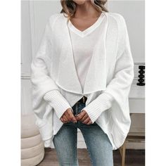 -Item Id 38143282 -Color: White -Sleeve Length: Long Sleeve -Length: Midi -Temperature: Spring/Fall (18-25/63-77) -Fit Type: Loose -Fabric: Slight Stretch -Material: Fabric -Composition: 100% Polyester -Care Instructions: Hand Wash Or Professional Dry Clean -Pockets: Yes -Belt: No -Sheer: Semi-Sheer **Open To Offers!!!** **Bundle To Save More** **30% Off Bundles Of 2 Or More Items!!** ***Orders Go Out Within 5-10 Business Days!! Thank You For Your Patience!! Multiple Sizes And Colors Available I Winter White V-neck Outerwear For Layering, Oversized Open Front Winter Tops, Winter White V-neck Outerwear For Spring, White Solid Color Sweater For Fall, Casual V-neck Sweater Coat, White Solid Color Fall Sweater, Open Front Solid Color Sweater Coat For Layering, Open Front Sweater Coat For Layering, White Sweater For Spring