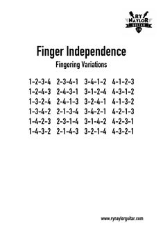 an instruction manual for the finger indpendence, with instructions to use it