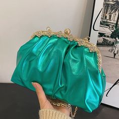 Glitter Laser Women's Leather Cloud Bag Retro Chain Crossbody Bag Luxury Women's Bag Pleated Dumpling Handbag Party Clutch [23y 9m 19d] Cloud Bag, Party Clutch, Bag Luxury, Chain Crossbody Bag, Women's Bag, Bird In Bag, Save The Planet, Luxury Women, Leather Women