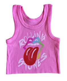 " She comes in colours everywhereShe combs her hairShe's like a rainbow" -The Rolling Stones It's a retro repeat - our perfect tank great for layering wear long or short. Available 3/6M-18Y so everyone can sing along. Not quite crop - hits just the right spot, not too short, not too long! Size up for longer fit. Size down or cut to fit if you prefer shorter! SIZE UP FOR LONGER FIT! 48%COTTON/ 48%POLY/ 4%SPANDEX Made in Guatemala, Printed in USA Crop Tank Top, Tank Girl, Pitcairn Islands, Too Short, A Rainbow, Rolling Stones, Cropped Tank Top, Crop Tank, Guatemala