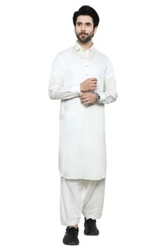 Pure Cotton White Textured Shirt Collar Mens Shalwar Kameez Color: Off White Fabric: Cotton Dress Type: Handmade Please beware when you're choosing the variations of this dress. Feel free to discuss any issue regarding your order. You'll get a quick solution and will be satisfied. Formal Cotton Kurta For Festivals, Formal Festival Cotton Kurta, Cotton Churidar With Naqshi For Wedding, Eid Cotton Kurta With Naqshi Embroidery, Formal Cotton Traditional Wear Straight Kurta, Formal Cotton Straight Kurta, Traditional Cambric Kurta For Wedding, Bollywood Style Semi-formal Kurta For Diwali, Naqshi Cambric Kurta For Festivals