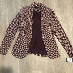 Nwt Tommy Hilfiger Plaid Blazer Sz 4 Slim Fit Tommy Hilfiger Luxury Casual Outerwear, Tommy Hilfiger Fall Workwear Blazer, Tommy Hilfiger Workwear Blazer For Fall, Tommy Hilfiger Blazer For Workwear In Fall, Tommy Hilfiger Blazer For Fall Workwear, Elegant Tommy Hilfiger Fall Blazer, Elegant Tommy Hilfiger Blazer For Fall, Tommy Hilfiger Long Sleeve Workwear Blazer, Tommy Hilfiger Notch Lapel Blazer For Work