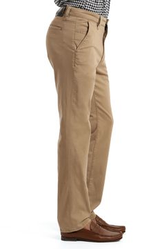 Softly washed to old-favorite perfection, these flat-front chinos give you the comfort of cotton and lyocell with a touch of easy stretch. 56% cotton, 42% lyocell, 2% elastane Machine wash, dry flat Made in Turkey Classic Straight Chinos With Relaxed Fit, Classic Everyday Relaxed Fit Chinos, Classic Everyday Chinos, Classic Straight Leg Cotton Chinos, Classic Cotton Straight Leg Chinos, Cotton Chinos For Business Casual, Full Length, Cotton Full-length Chinos For Business Casual, Business Casual Full Length Cotton Chinos, Classic Cotton Chinos For Everyday