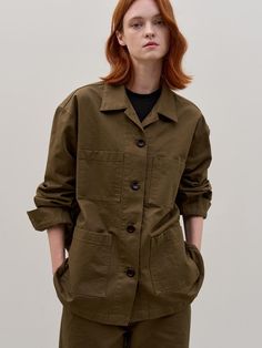 Composition : COTTON 100%Color : KHAKI BROWNCountry of Origin : KOREA Work Jackets, Color Khaki, Composition, Jackets & Coats, Blazer, The Originals, Clothes For Women, How To Wear, Clothes