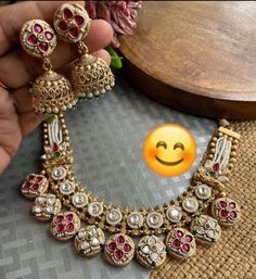 25%BULK ORDER DISCOUNT Coupon Code=SAVE25PERCENT 25% off when you buy 3 items https://www.etsy.com/shop/indianjewelrysets/?etsrc=sdt&coupon=SAVE25PERCENT Indian Bridal Traditional Designer Antique Gold plated Studded Diamond Necklace Earrings Tika Jewellery Set  SHIPPING l be dispatched within 1-3 business day after the payment is clear. Items will arrive in 18-20 business days. The arrival time depends on some factors and different areas: We only ship to the confirmed address provided by PayPal Temple Style Kundan Necklace For Marriage, Temple Jewelry Style Kundan Necklace For Marriage, Round Kundan Necklace For Marriage And Festivals, Kundan Necklace For Marriage And Festivals, Traditional Kundan Necklace For Marriage, Traditional Jewelry Sets For Marriage And Festivals, Traditional Chandbali Kundan Necklace For Marriage, Temple Jewelry Sets With Latkans And Round Shape, Wedding Kundan Chandbali Necklace With Motifs