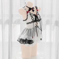 Vendor: mysite Type: Price: 65.99 Cute Starawberry Kawaii Nightdress Set SS2289 Material: polyester, chiffon Products includes: Neck ring+Dress+Panty   Size:  One size Size Chart Size/cm Bust Waist Length one size 72-108 60-100 58 White Sleeveless Kawaii Mini Dress, Cute White Mini Dress For Costume Party, Kawaii Sleeveless Mini Dress, White Kawaii Dress For Halloween, Cute Sleeveless Sleepwear For Party, White Kawaii Mini Dress For Party, Japanese Fashion Kawaii, Neck Ring, Cute Lingerie