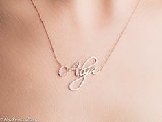 14k gold  Name Necklace will be handmade with your desired name! The initial of the name will be surrounded with shiny cz stones. I think you will love this elegant yet stylish name necklace ♡ Also a special personalized gift for loved ones!► FEATURES;Material Options: 14k White Gold-14K Rose Gold-14K Yellow GoldGemstone: Shiny cubic zirconia stonesLength : Standart length is 17''+0.5'' extention chain (The necklace on the photo is also 17'' in length).❥ I can adjust necklace length to your dema Name Necklace For Anniversary Gift, Elegant Custom Name Jewelry For Anniversary Gift, Elegant Cubic Zirconia Jewelry For Personalized Gift, Elegant Custom Name Necklace For Anniversary, Personalized Rose Gold Diamond Necklaces, Elegant Gold Name Necklace With Diamond Accents, Elegant Personalized Sterling Silver Diamond Necklace, Personalized Elegant Sterling Silver Diamond Necklace, Customizable Cubic Zirconia Elegant Jewelry