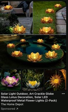 solar light outdoor art garden globe waterproof metal flower lights 2 - pack