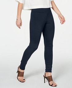 Five Ways to Wear Leggings...in a Totally Elegant Way - Bridgette Raes Style Group Ponte Pants, Womens Capris, Knit Leggings, Preschool Outfits, Grey Leggings, Baby Clothes Shops, Trendy Plus Size, Inc International Concepts, Swimwear Tops