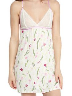 Soft, Lacy, Sexy Chemise By Jessica Simpson Summer V-neck Chemise With Built-in Bra, Feminine V-neck Chemise For Daywear, Feminine Chemise With Built-in Bra, Stretch Camisole For Daywear In Spring, Spring Stretch Camisole For Daywear, Feminine Summer Sleepwear, Summer Bedtime Coquette Chemise, Flirty Summer Sleepwear With Built-in Bra, Spring Sleepwear Feminine Chemise