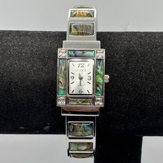 Stunning Silver & Green Watch. Fully Functional With Brand New Batteries. Fits 6 1/2 In Wrist Or Near Q3 Watch Y2k, Green Watch, Green Jewelry, Women's Watch, Accessories Watches, Time Piece, Batteries, Womens Watches, Women's Accessories