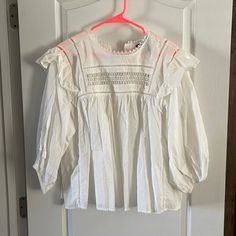 Liv From Nordstrom White Blouse. Without Tags Never Worn. Purchased On Final Sale. Smoke Free Pet Friendly Home. Nordstrom White Cotton Tops, Nordstrom Cotton Summer Tops, Nordstrom Long Sleeve Tops For Spring, White Cotton Nordstrom Tops, Spring Nordstrom Relaxed Fit Tops, Nordstrom Relaxed Fit Tops For Spring, Nordstrom Long Sleeve Cotton Top, Nordstrom White Spring Top, White Nordstrom Top For Spring