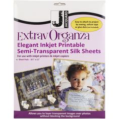 the package contains an image of a baby's photo and instructions for how to sew