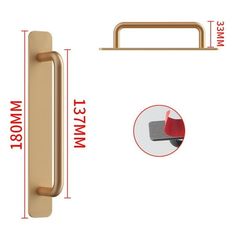 an image of a door handle with measurements for the handles and pulls on each side