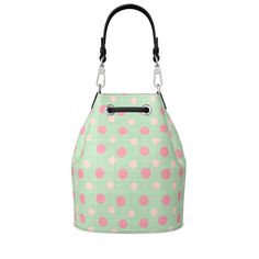 The Spring Bloom Dots Bucket Bag is a beautiful and unique accessory that will add a pop of color to any outfit. Handcrafted from high-quality Nappa leather, this bucket bag features an adorable pokadot print. The grab strap and drawstring closure make it easy to carry and access your belongings on the go.Features:- Handcrafted from 100% Nappa leather- Unique drawstring closure- Grab strap for easy carrying- Measures 10" x 9.1" x 4.3"Benefits:- High-quality materials and craftsmanship ensure dur Spring Blooms, Printed Leather, Accessories Unique, Nappa Leather, Natural Leather, Base Colour, The Go, Make It, Bucket Bag