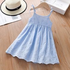 Season:Summer,Spring; Fabric:Polyester; Sleeve Length:Sleeveless; Look After Me:Hand wash; Gender:Girls'; Style:Fashion,Daily; Occasion:Casual,Outdoor,Party; Kids Apparel:Dress; Age Group:Kids; Pattern:Solid Color; Age:2-13 Years; Listing Date:04/08/2024; Bust:; Length:; Neckline:Off Shoulder Tutu Party, Girls Lace Dress, Princess Tutu, Cheap Dresses Online, Lace Slip Dress, Birthday Party Dress, Kids Style, Eyelet Dress, Dresses Kids Girl