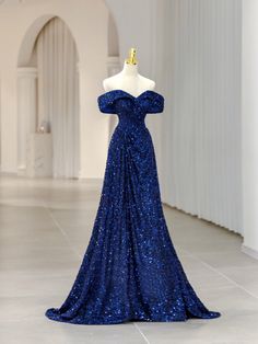 Prom Dress Off The Shoulder, Off The Shoulder Evening Dress, Prom Dresses Off The Shoulder, Blue Evening Dress, Iridescent Dress, Off Shoulder Evening Dress, Sequin Evening Gowns, A Line Evening Dress, Corset Dress Prom