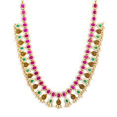 Pair this 22k yellow gold, gemstone, and pearl necklace with your bridal or traditional gowns for a radiant look of elegance. Features• 22k yellow gold• Emerald• Ruby• Pearls• Engraved detailsVirani Jewelers bridal jewelry made from 22k gold brings together the beauty and significance of Indian culture and traditions. Find more beautiful 22k gold Indian bridal temple like this gemstone rich necklace on our website.Specifications:• Minimum Necklace Width - 3 millimeters• Maximum Necklace Width - Rich Necklace, Indian Culture And Tradition, Traditional Gowns, Gold Bead Necklace, Indian Culture, 22k Gold, Indian Bridal, Gold Beads, Bridal Jewelry