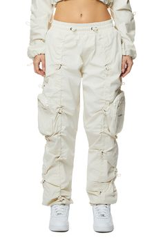 Details Fit: Brook High Rise, Joggers Color: Oatmeal Material: 98% Polyester / 2% Elastane Style: EP24173EC White Baggy Pants For Outdoor, White Cotton Parachute Pants For Outdoor, Beige Cotton Parachute Pants For Outdoor, White Casual Cargo Pants For Outdoor Activities, White Casual Cargo Pants For Outdoor, White Relaxed Fit Pants For Outdoor, Casual White Cargo Pants For Outdoor Activities, Casual White Cargo Pants For Outdoor, Comfortable White Outdoor Pants