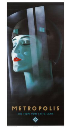 a movie poster with a woman's face and the words metropolis