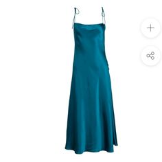 Brand New, Silk Dannijo Should Tie Dress Blue Silk Midi Dress For Brunch, Turquoise Dresses, Dusty Rose Dress, Turquoise Dress, Midi Slip Dress, Teal Dress, Dress Dusty, Maxi Slip Dress, Silk Slip Dress