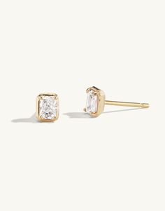 Emerald Cut Studs – Sophie Ratner Jewelry Emerald Earrings Studs, Nyc Studio, Fine Diamond Jewelry, Emerald Cut Diamonds, Dream Jewelry, Rose Gold Earrings, Bracelets And Charms, Gold Earrings Studs, Diamond Earrings Studs