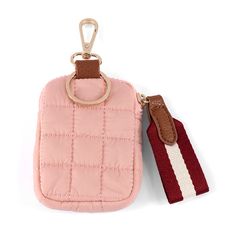 Shiraleah Ezra Quilted Nylon Clip-On Pouch, Blush Earbud Pouch, Favorite Purse, Quilted Pattern, Coin Pouch, Daily Essentials, Everyday Bag, Bag Straps, Hand Sanitizer, Key Ring