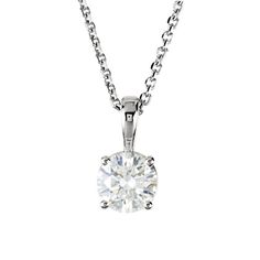 Beauty Is In The Eye Of The Beholder, A Perfect Diamond Is The One You Consider Beautifully Perfect For You. This Shimmering Solitaire Necklace Features A 5mm, Si2-Si3 Clarity, G-H Color, Natural Diamond In A 4-Prong Pendant Of 14k White Gold. It Is Suspended On A Matching 1mm Width, 18 Inch Long Diamond-Cut Cable Chain Finished With A Spring Ring Clasp. The Diamond Weight Is 1/2 Carat. Black Bow Item Number: N10493 Platinum Pendant Jewelry For Formal Occasions, Formal 14k White Gold Round Pendant, Classic Formal Diamond White Necklaces, Classic Formal Diamond White Necklace, Classic Diamond White Necklaces For Formal Occasions, Classic Diamond White Necklace For Formal Occasions, Fine Jewelry 14k White Gold With Single Diamond, Classic Diamond Necklace With Round Single Diamond, Classic Diamond Necklace With Single Round Stone