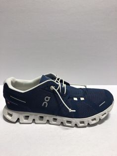 On Women’s Cloud 5, Blue Running Shoes, Size 9.5M. Shoes are in good condition with a little bit of dust/dirt along the soles of them. Ships in a plain brown box. Blue Running Shoes, Brown Box, Running Shoes, Athletic Shoes, Shoe Accessories, Women Accessories, Ships, Women Shoes, Running