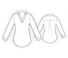 an image of a women's blouse sewing pattern