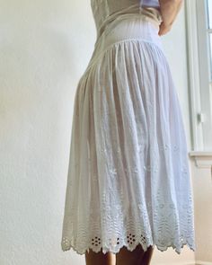 Cotton Voile Dress, Drop Waist Dress, Dropwaist Dress, Eyelet Dress, Lace Embroidery, Little Flowers, Cotton Voile, Embroidery Work, Antique White