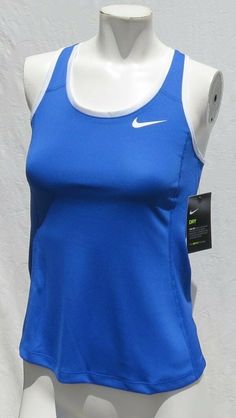 NEW $35 NIKE Dri Fit Women’s Blue Track Field Running Dry Tank Top US XS M L XXL Outfit your track and field and cross-country team for performance with the Nike Women's Dry Tank. The lightweight, breathable, and thermoregulating fabric will aid in your track team's achievements. With its competitive fit and soft-hand this uniform is not only functional, but comfortable as well. Note: this item is part of a bundle of NIKE overstock, please see my other listings for more great deals. Colors: roya Simple Aesthetics, Circles Design, Twin Outfits, Concept Clothing, Running Tank Tops, Women Design, Track Field, Workout Outfits, White Trim