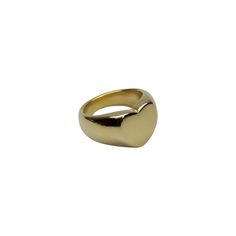 Heart Signet Ring14k Gold Plated Stainless SteelOur Signet Rings are the perfect marriage of elegance and charm. They make the perfect addition to any jewelry collection. These fashionable accessories are minimalist in make, yet timeless in style. The base of each Signet Ring is made with 14k Gold Plated Stainless Steel, allowing it to keep its color over time. All of our pieces are made with lightweight and hypoallergenic materials, allowing for easy, comfortable, all day wear.If you love this Classic Heart-shaped Stackable Promise Rings, 14k Gold Heart Ring With Polished Finish For Wedding, Elegant Gold Stackable Rings For Valentine's Day, Elegant Tarnish Resistant Open Heart Ring, Classic 14k White Gold Heart Ring, Elegant Heart-shaped Simple Jewelry, Gold Plated Polished Signet Ring For Wedding, Gold Plated Signet Ring With Polished Finish For Wedding, Minimalist Gold Plated Engraved Ring, Tarnish Resistant