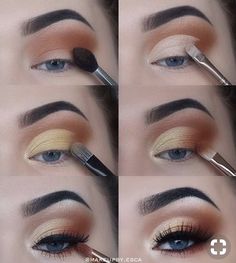 Step By Step Eye Makeup, Make Up Guide, Eye Makeup Guide, Cut Crease Eye Makeup, Shadow Ideas, Cut Crease Eye