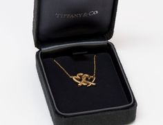 Tiffany & Co. Paloma Picasso 18K Gold Loving Heart Interlocking Pendant Gold Chain Pendant, Loving Heart, Paloma Picasso, Gold Chain With Pendant, Genuine Love, Tiffany Jewelry, Blue Box, Yellow Gold Chain, Chain Pendant