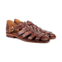 Estimated Delivery Time depends on inventory availability. In-stock orders are usually delivered within 2-5 business days. For out-of-stock orders, it usually takes 6 - 8 weeks to be produced and delivered. Please check product descriptions for details. Please note that orders do not ship on Saturdays and Sundays. BLANC | TOBACCO Model: Sandal Color: Tobacco Upper Material: Calf Leather Outsole Material: Double Leather Construction Method: Blake-Stitched For further information please contact us Man Sandals, Fisherman Sandals, Mens Shoes Sandals, Greek Sandals, Clean Shoes, Shoe Gifts, Italian Summer, Mens Sandals, 8 Weeks