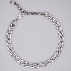 A Classic Chunky minimalist stainless steel Cuban Link Choker 12mm Width Stainless Cuban Chain 4 Inch 7mm Stainless Steel Adjuster Chain Non Tarnish Hypoallergenic Hand Made in the UK Sizing: Small 11 - 15 Inches (28cm - 38cm) Medium 13 - 17 Inches (33cm - 43cm) Large 15 - 19 Inches (38cm - 48.5cm) Silver Chunky Chain Jewelry For Everyday, Everyday Silver Chunky Chain Jewelry, Silver Chunky Chain Stainless Steel Necklaces, Silver Metal Chain Necklace With Lobster Clasp, Nickel Free Silver Metal Chain Necklace, Everyday Silver Stainless Steel Chain Necklace, Nickel-free Silver Metal Chain Necklace, Everyday Silver Nickel-free Chain Necklace, Everyday Nickel-free Silver Chain Necklace