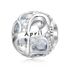 PRICES MAY VARY. 【Birthday Gift Idea】 April Birthstone symbolizes patience and innocence, makes a perfect gift for daughter, mom, wife, sister, friend, grandma in Mother’s Day, Anniversary, Birthday，Christmas, Valentine’s Day or other special occasions. 【High-Quality Material】 Genuine 925 sterling silver birthstone charm with rhodium finished, inlaid with 5A CZ stone. 100% Nickel-free and Lead-free. Hypoallergenic and safe for sensitive skin. 【Fit for Bracelets and Necklaces】 PHRUKAR birthstone Valentine's Day Round Beads Jewelry For Birthday, Round Beads Jewelry For Birthday Gift, Silver Birthstone Bracelets For Valentine's Day, Birthday Jewelry With Round Beads, Silver Round Beads Jewelry For Birthday, Silver Heart Bracelets For Birthday, White Gold Jewelry For Birthday And Valentine's Day, Jewelry With Round Beads For Mother's Day Anniversary, Mother's Day Round Beads Jewelry For Anniversary