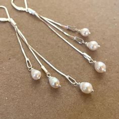 These have amazing movement. Sterling silver snake style chain tassels with gorgeous petite baroque freshwater pearls. The approximate length is 3". Please choose your earwire preference. The sterling leverbacks shown are an upgrade available ONLY at shirzay.com . The default are French ball hook earwires. If purchasing on Facebook or Instagram shops, you will receive FRENCH BALL HOOKS, not the leverbacks shown. Colorful Jewelry, Baroque Pearls, Tassel Earrings, Instagram Shop, Freshwater Pearls, Tassels, Old Things, Sterling Silver, Chain