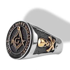 Masonic Ring | Masonic Freemasonry Ring |Signet Antique Stainless Steel Rings | Biker ring Vintage Male Biker Jewelry | Trending design Ring CHECK OUT ALL NEW COLLECTION https://www.etsy.com/ca/shop/MetalDesire?ref=seller-platform-mcnav Material: 316L Stainless Steel Feature: Anti-allergic / Never fade / No rust Gift for: Boyfriend/Husband/Brother/Dad Note: All weights and sizes are approximate 🖤 This piece was handcrafted. 🖤  All of our jewellery is handcrafted with love. Customized products Male Biker, Jewelry Trending, Biker Ring, Biker Jewelry, Masonic Ring, Customized Products, Biker Rings, Stainless Steel Rings, Ring Vintage