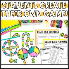 students create their own game for the classroom to use in this fun and engaging activity