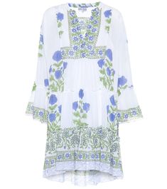 JULIET DUNN PRINTED COTTON MINIDRESS. #julietdunn #cloth Alice Mccall, Flared Sleeves, Floral Print Dress, Designs To Draw