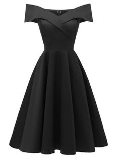 1950s Off Shoulder Swing Dress – Retro Stage - Chic Vintage Dresses and Accessories Drop Shoulder Dress, Retro Stage, 50s Fashion Dresses, Paris Dress, Sleek Dress, Prom Dresses For Sale, Womens Vintage Dresses, Party Kleidung, Standard Dress