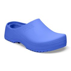 Super-Birki Shearling Polyurethane Ultra Blue | BIRKENSTOCK Comfortable Blue Slip-resistant Clogs, Blue Slip-resistant Synthetic Clogs, Comfortable Blue Synthetic Clogs, Blue Slip-resistant Closed Toe Clogs, Slip-resistant Blue Clogs With Round Toe, Blue Slip-resistant Clogs With Round Toe, Comfortable Blue Clogs With Rubber Sole, Super Birki, Black Birkenstock