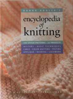 the book cover shows an image of a knitted blanket