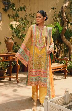 Maryum N Maria Shinhai MFD 0075 Mor Bagh Festive 2022 Festive Yellow Lawn Suit With Straight Kurta, Festive Yellow Straight Kurta Lawn Suit, Yellow Naqshi Lawn Suit For Wedding, Yellow Lawn Suit With Naqshi For Wedding, Yellow Lawn Suit With Zari Work Straight Kurta, Yellow Embroidered Lawn Suit For Diwali, Festive Yellow Lawn Suit For Diwali, Embroidered Yellow Lawn Suit For Diwali, Festive Diwali Yellow Lawn Suit