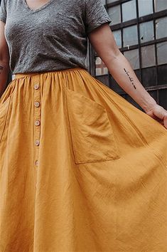 Sew Liberated - Estuary Skirt - Sizes 0-30 > Sew Liberated > Fabric Mart Estuary Skirt, Stil Rock, Sew Liberated, Effortless Outfit, Sewing Stitches, Skirt Patterns Sewing, Sewing Skirts, Day Of The Week, Sewing For Beginners